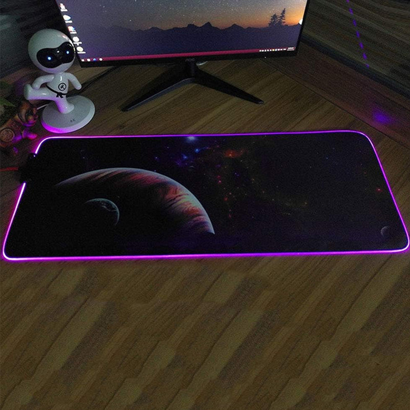 RGB LED Lighting Computer Gaming Mouse Pad with 10 Lighting Modes_6