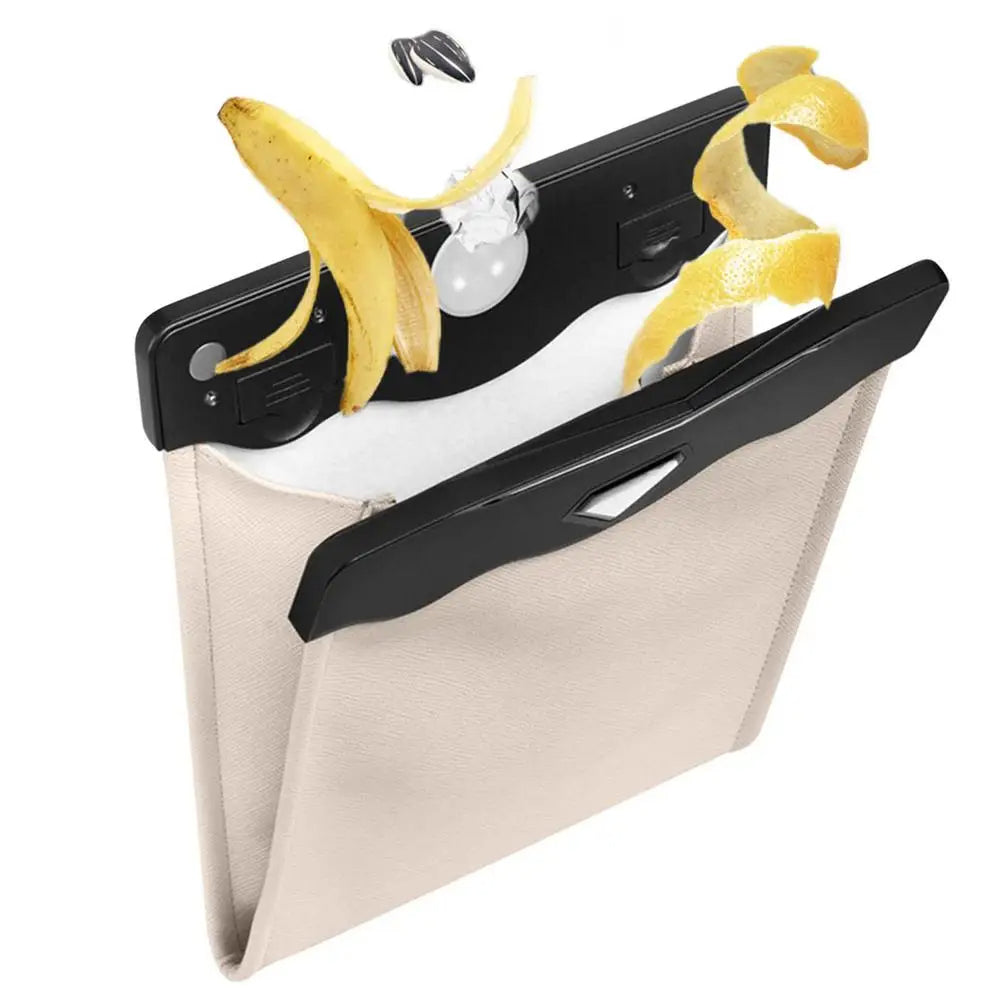 Smart LED Car Trash Can Waterproof PU Leather Car Garbage Bin Battery-Powered_7