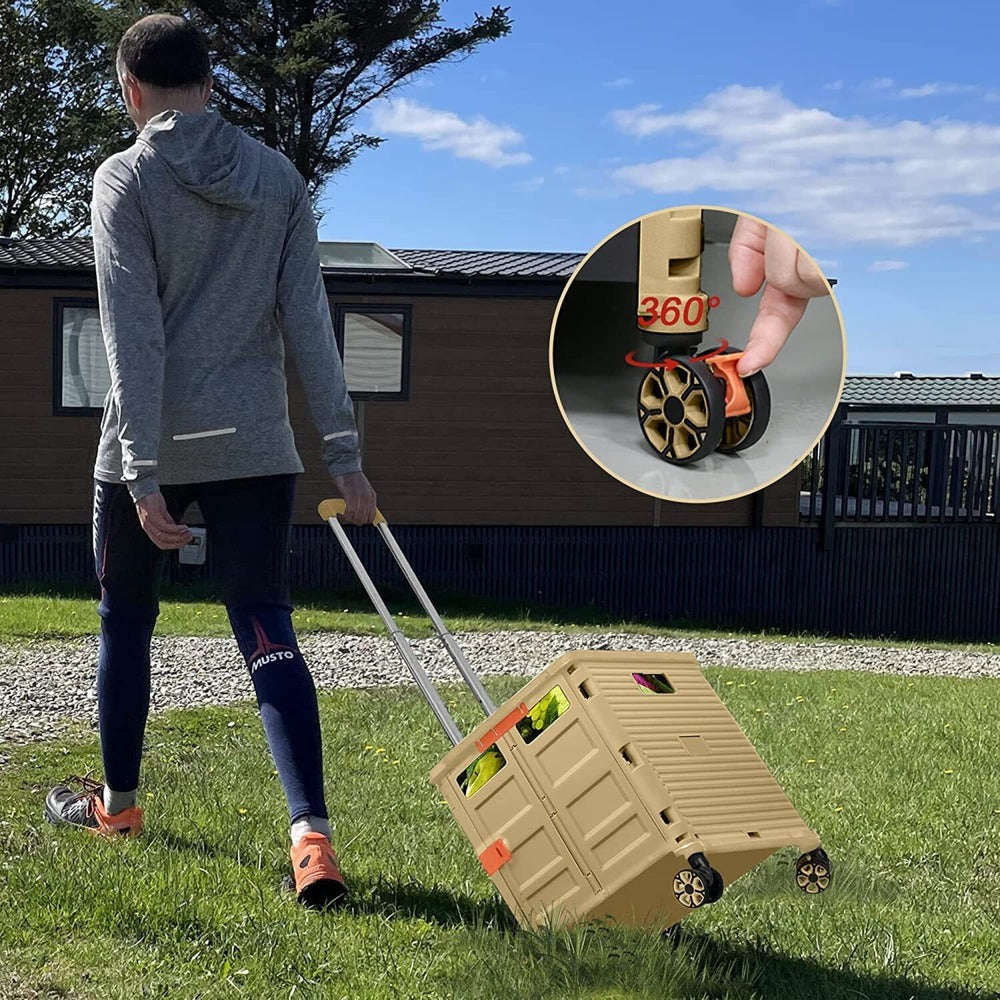 Foldable Portable Camping Trolley - 55kg Load Capacity_6