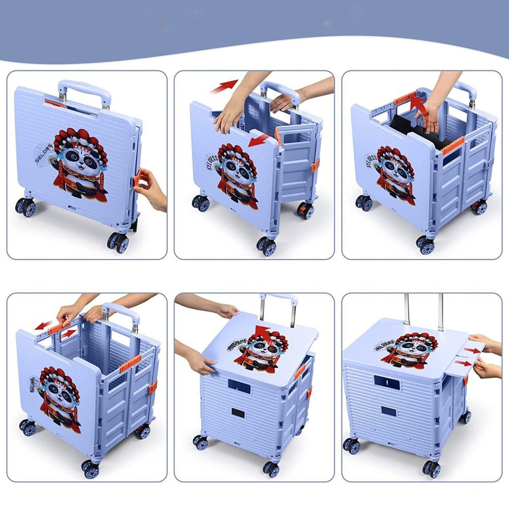 Foldable Portable Camping Trolley - 55kg Load Capacity_7