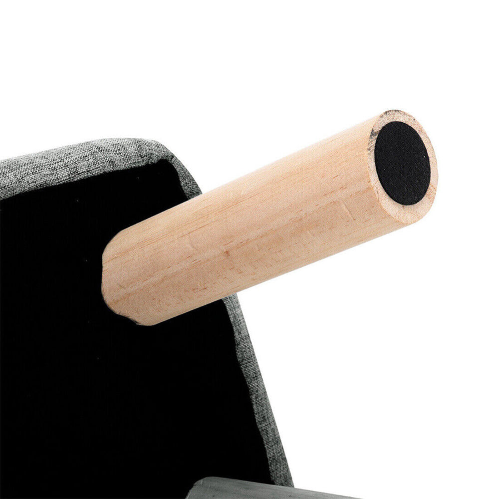 Linen Fabric Foot Rest Stool Ottoman Seat_7