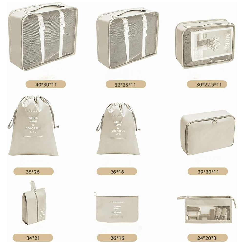 10 Piece Suitcase Organizer Waterproof Packing Cubes Multifunctional Travel Packing Cubes_8
