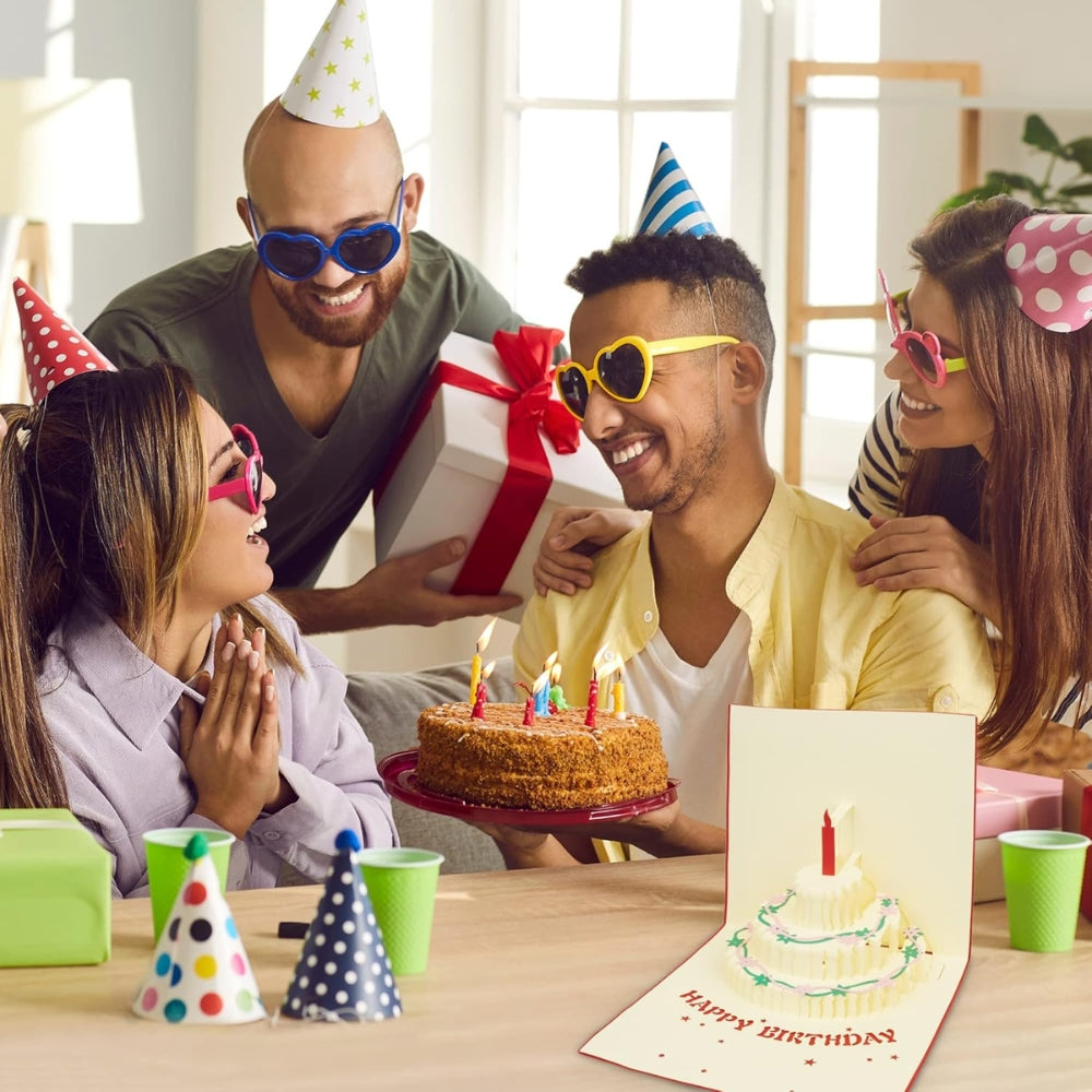 3D Light Music Birthday Card Creative Greeting Card