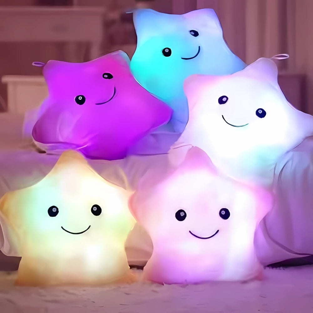 Colorful Luminous Star Pillow Plush Toy Decorative Cushion
