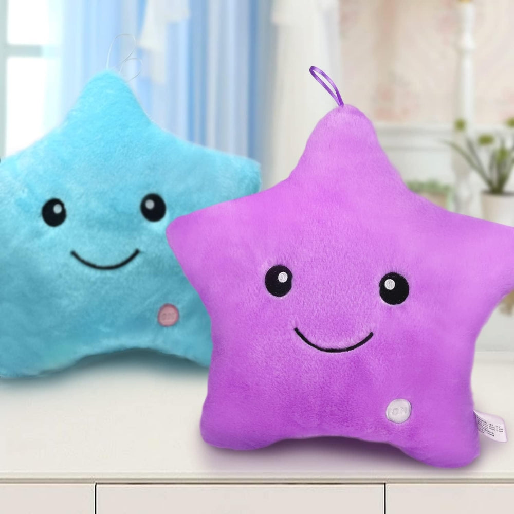 Colorful Luminous Star Pillow Plush Toy Decorative Cushion