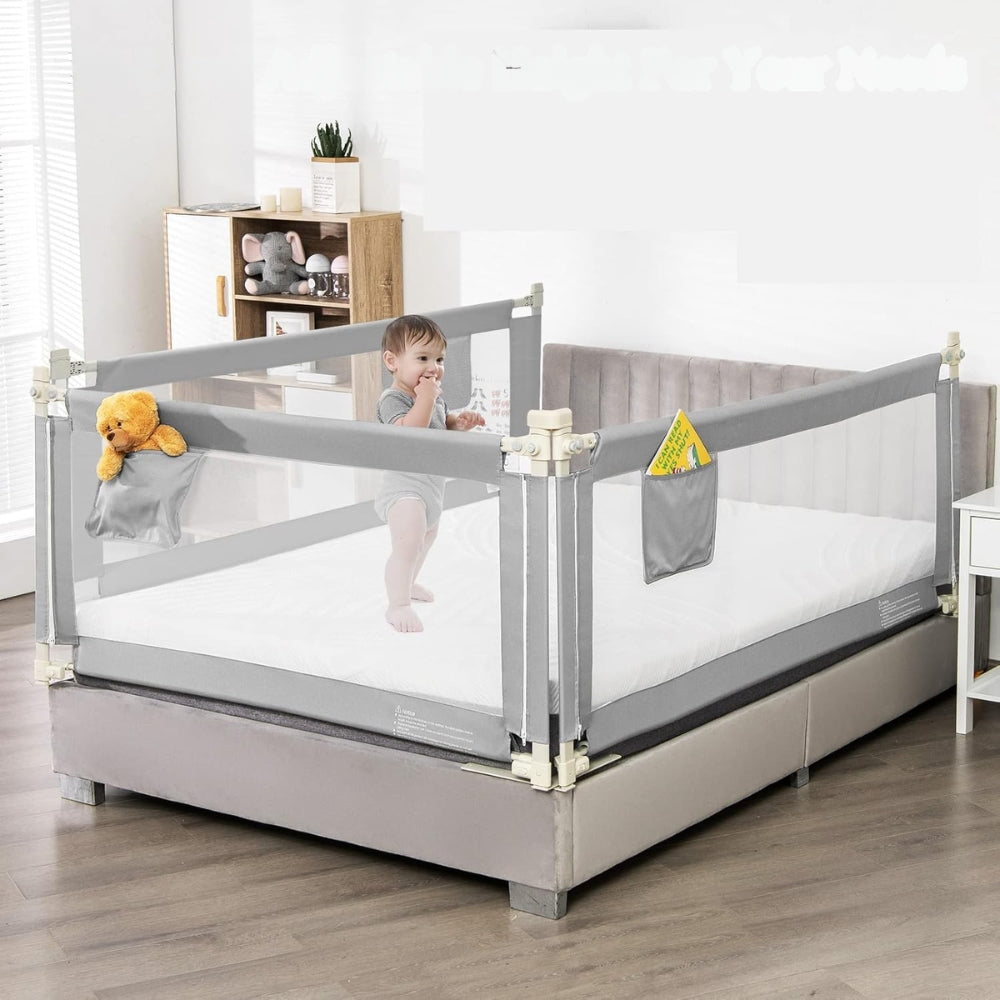 Toddler Bed Rail Safety Guard Adjustable Height Baby Protection