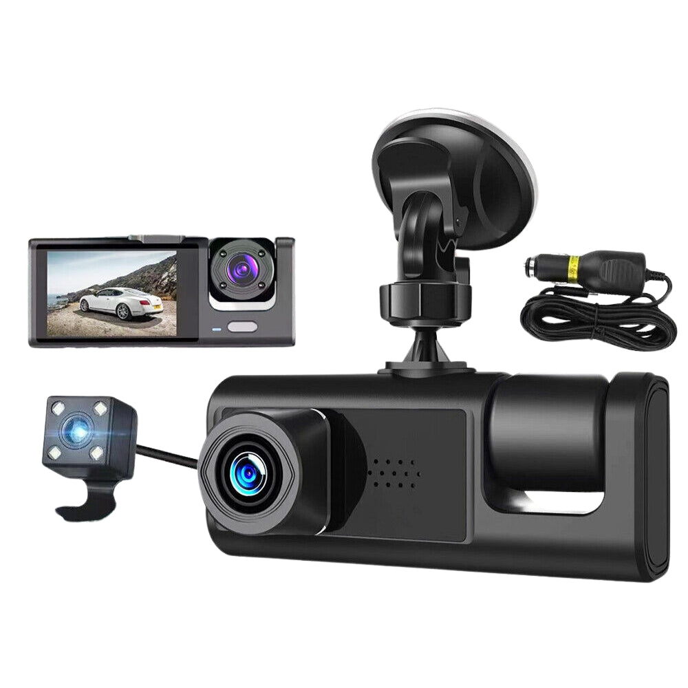 1080P Dual Lens Car Dash Cam Front and Rear Recorder with G-Sensor