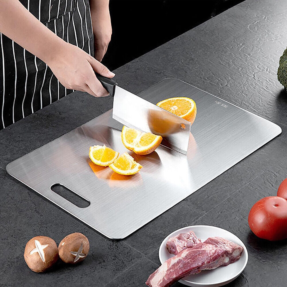 Double Sided Titanium Cutting Board for Kitchen and Camping