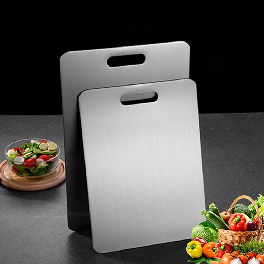 Double Sided Titanium Cutting Board for Kitchen and Camping