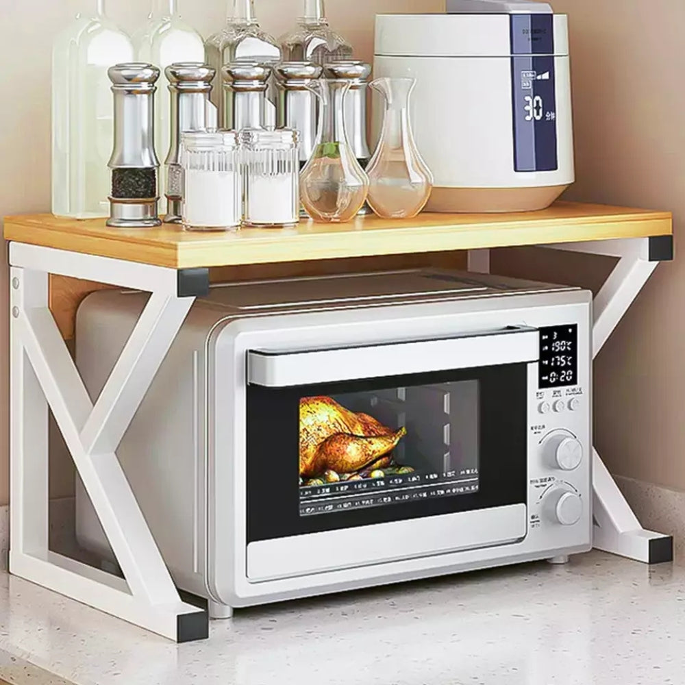 Multi-Tier Black Microwave Oven Rack Stand and Kitchen Storage Shelf