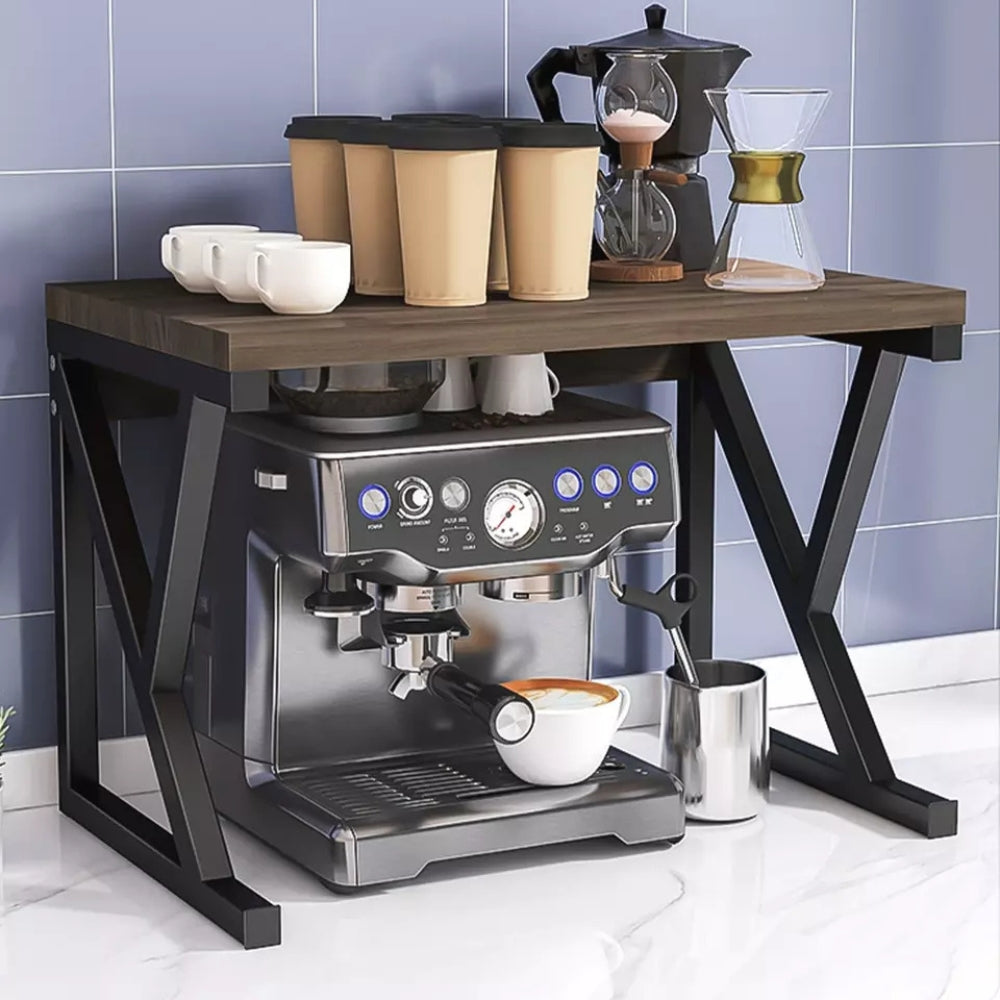 Multi-Tier Black Microwave Oven Rack Stand and Kitchen Storage Shelf