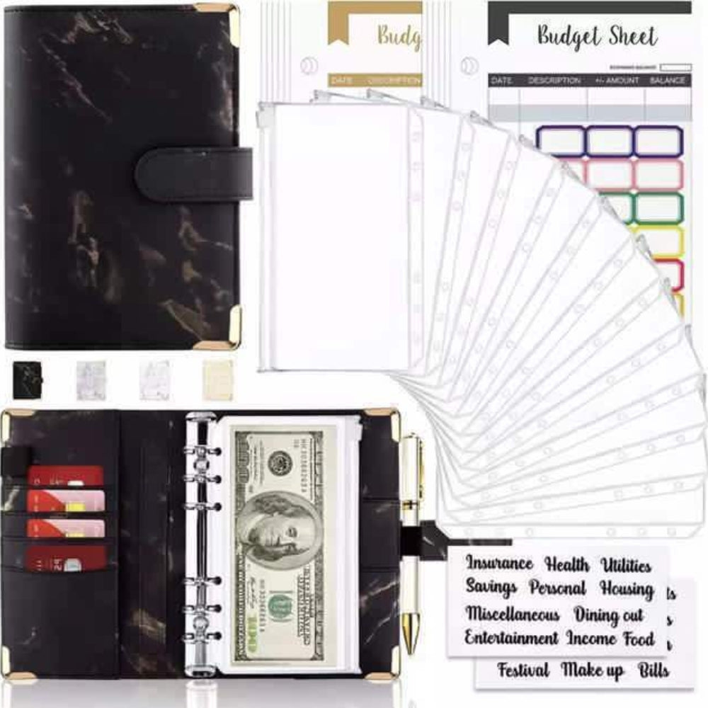 A6 Budget Binder Cash Organizer Wallet Planner with Envelopes