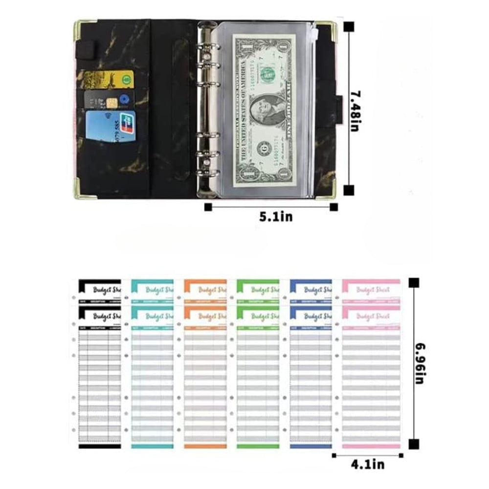 A6 Budget Binder Cash Organizer Wallet Planner with Envelopes