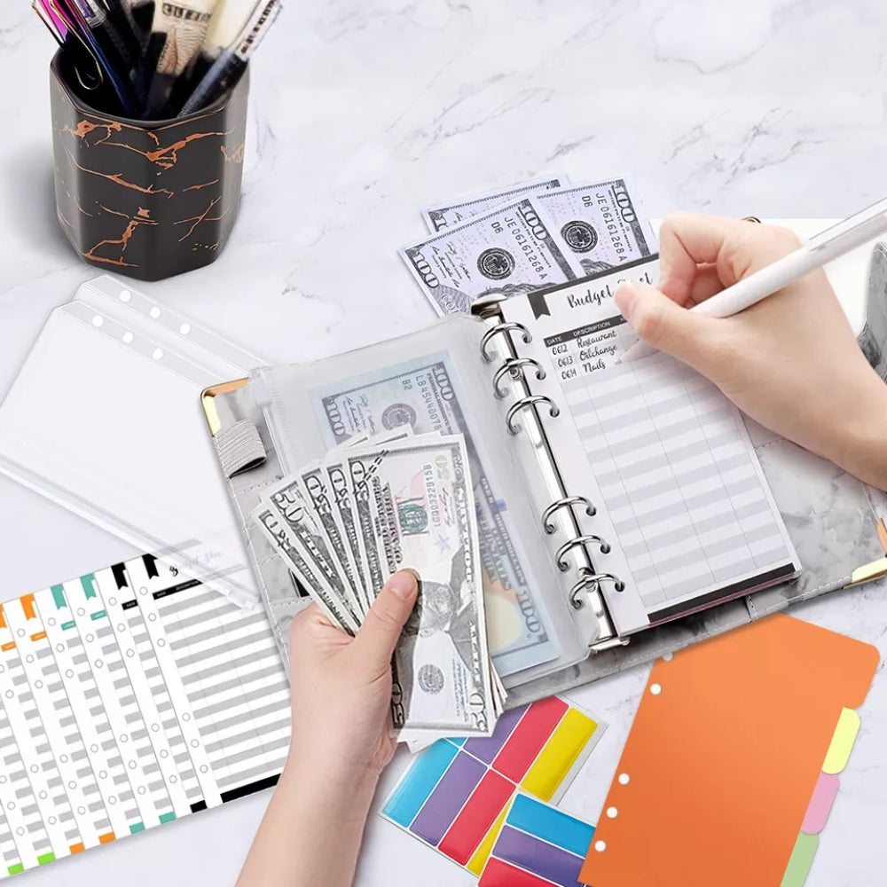 A6 Budget Binder Cash Organizer Wallet Planner with Envelopes