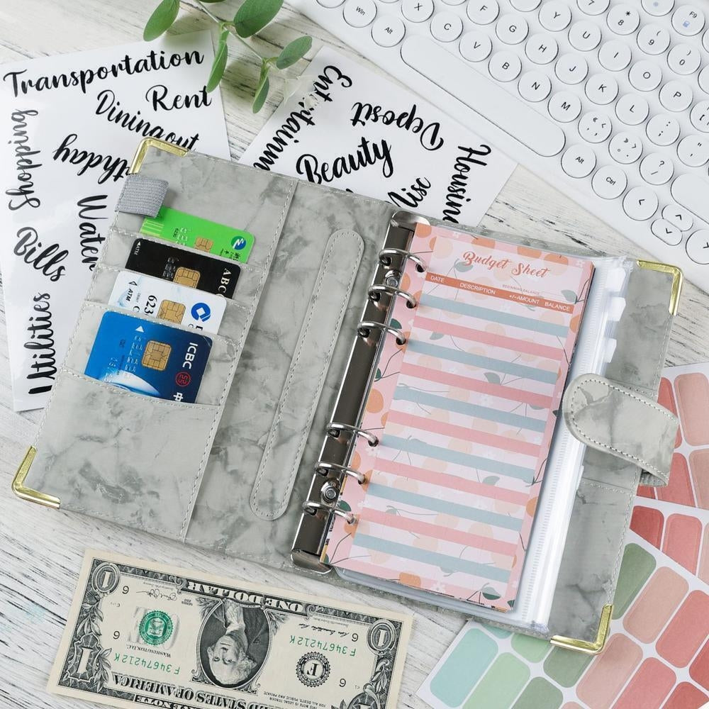 A6 Budget Binder Cash Organizer Wallet Planner with Envelopes