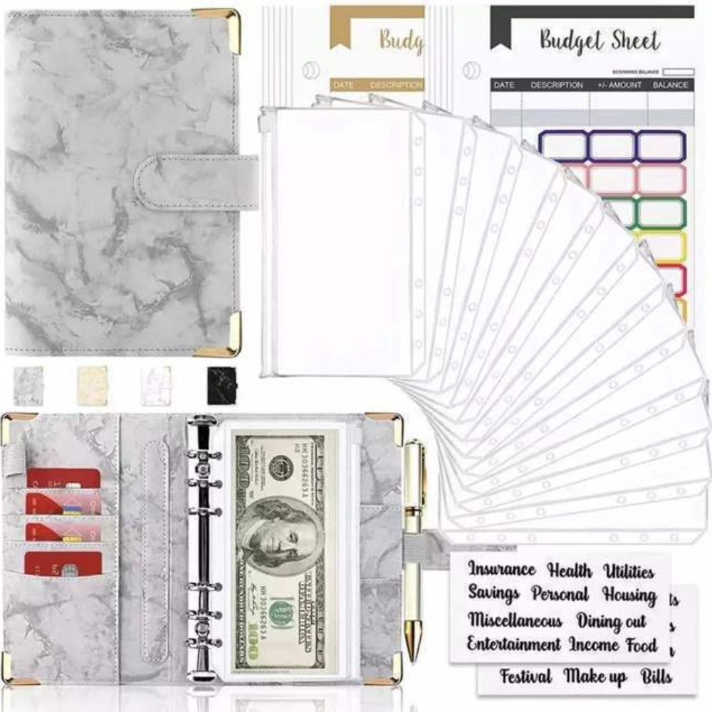 A6 Budget Binder Cash Organizer Wallet Planner with Envelopes