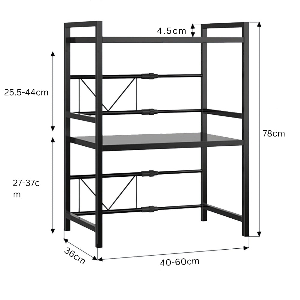 Expandable Microwave Oven Rack Stand Kitchen Storage Shelf