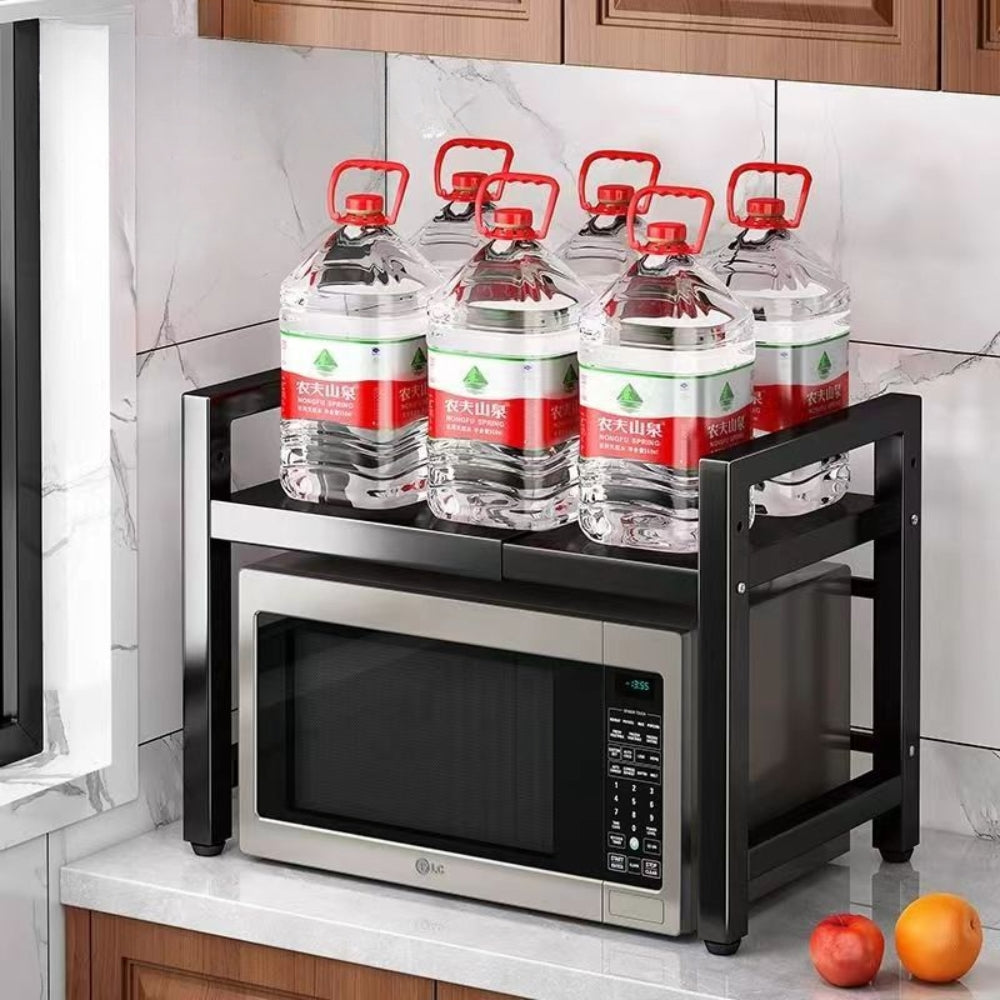 Expandable Microwave Oven Rack Stand Kitchen Storage Shelf