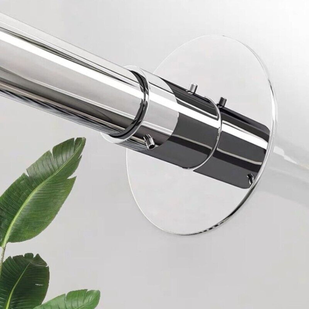 Stretchable Stainless L Shaped Pole Bathroom Corner Shower Curtain Rail Rod