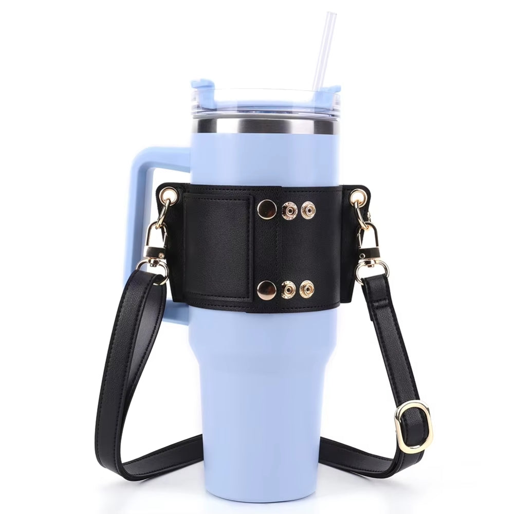 Water Bottle Holder with Adjustable Strap for Stanley Tumblers