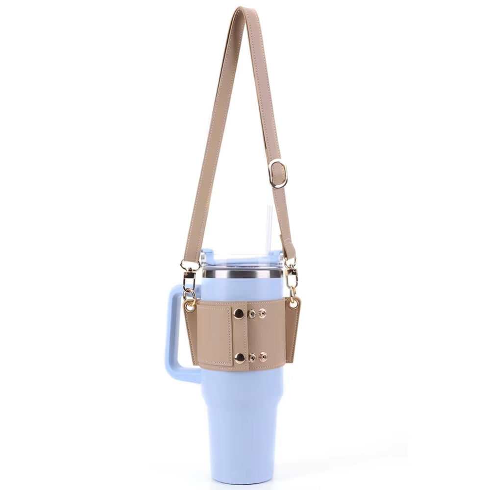 Water Bottle Holder with Adjustable Strap for Stanley Tumblers