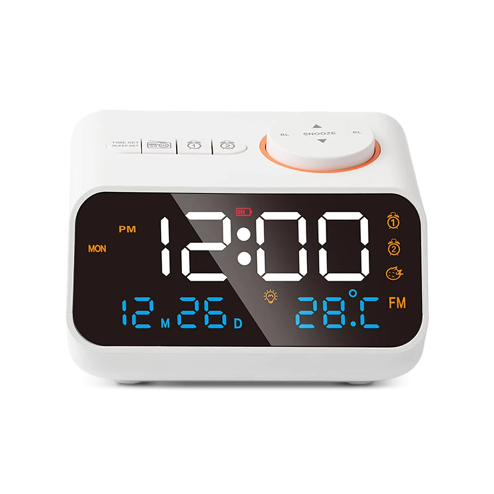 Digital Alarm Clock with FM Radio and Temperature