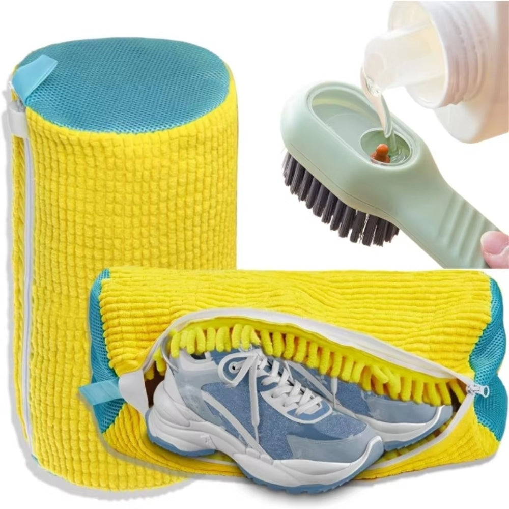 Laundry Shoe Wash Bag with Brush Set for All Shoes