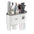 Wall Mounted No-Drill Toothbrush Holder with Toothpaste Squeezer & Storage Rack