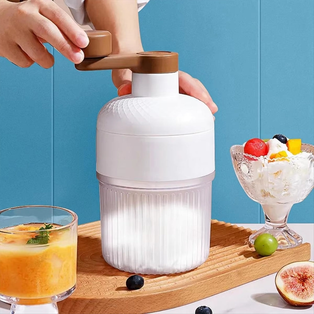 Mini Ice Crusher Hand Operated Shaved Ice Milkshake Maker