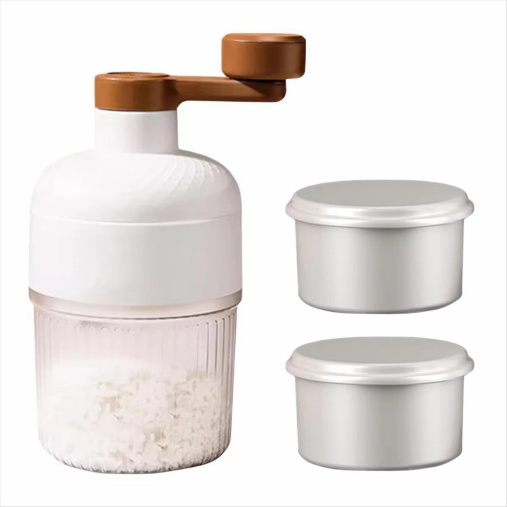 Mini Ice Crusher Hand Operated Shaved Ice Milkshake Maker