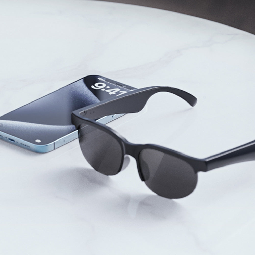 AI Translation Bluetooth Glasses with Microphone and Earphones